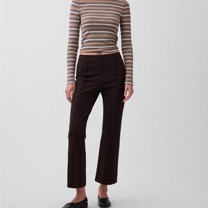 NWT GAP High Rise Double Knit Crop Kick Pants In Brown Terra Sz Small-Regular